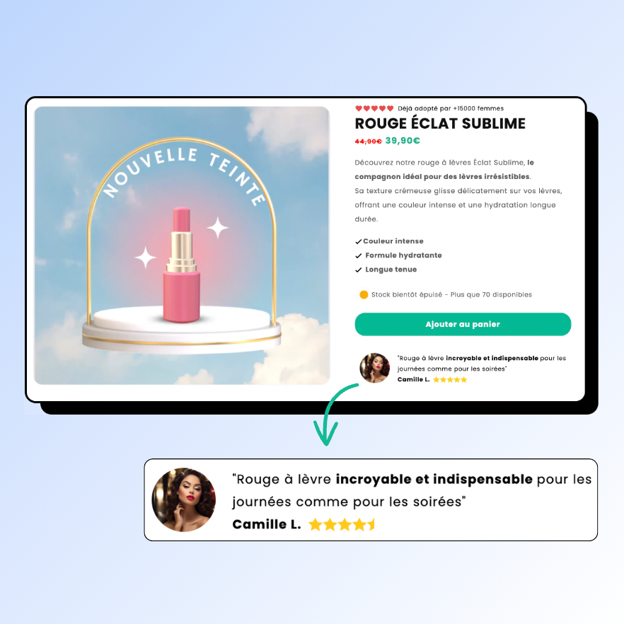 AVIS PRODUIT SOUS LE CTA