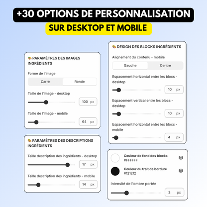LISTE D'INGRÉDIENTS