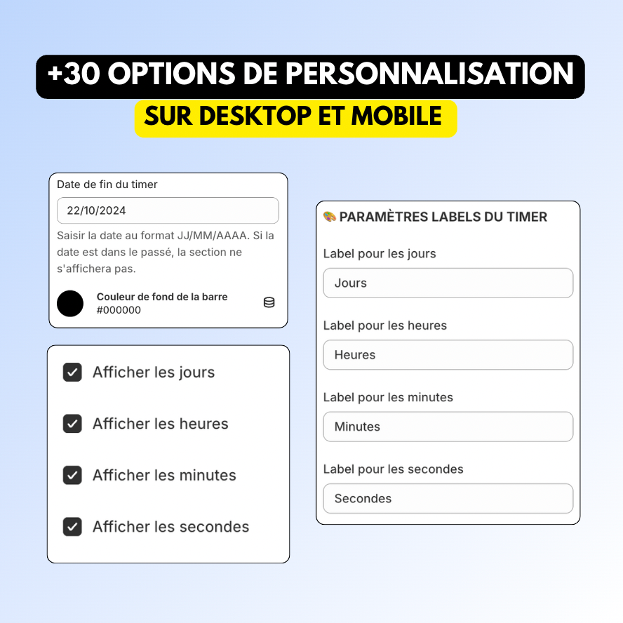 BARRE AVEC TIMER