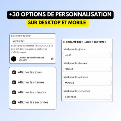 BARRE AVEC TIMER